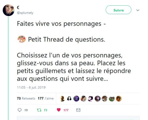 Interview personnage roman